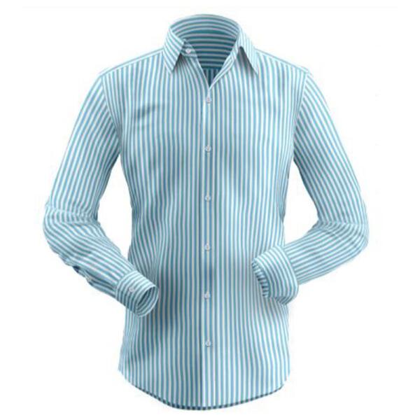 Turquoise Bengal Stripe Cotton Dobby Shirt