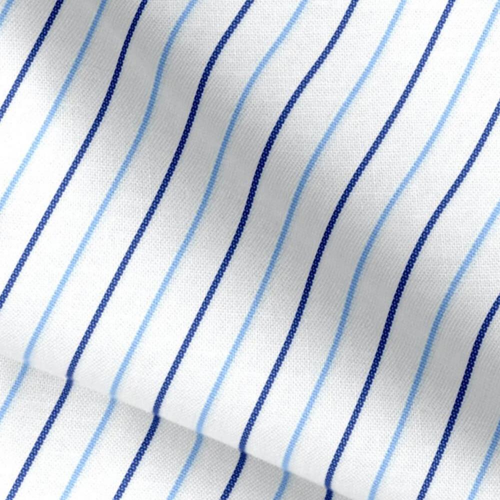 Classic Blue Wide Pin Stripe Shirt