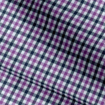 Classic Black- Purple Gingham checks Shirt
