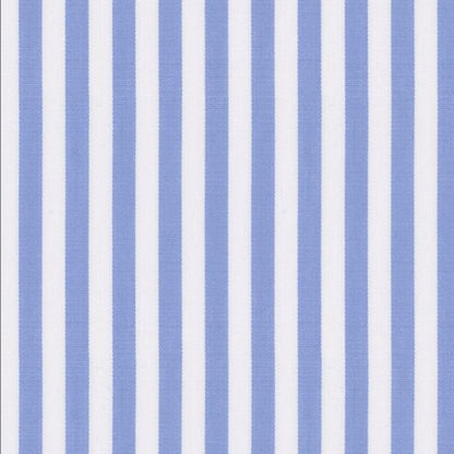 Classic Poplin Shirt Blue with White Stripe