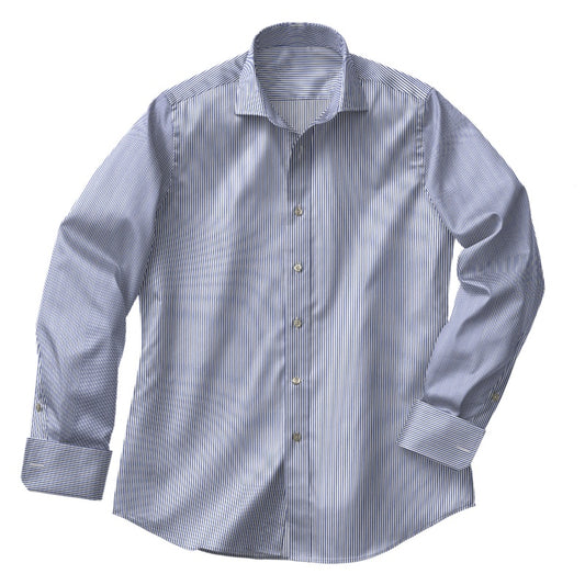 Classic White with Navy Stripe Shirt