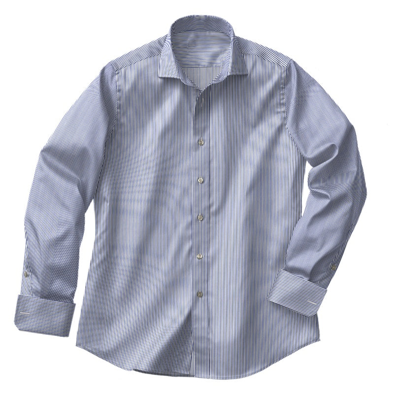 Classic White with Navy Stripe Shirt