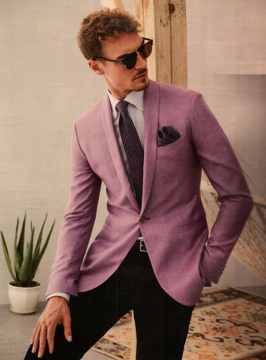 Lilac Solid Sports Jacket