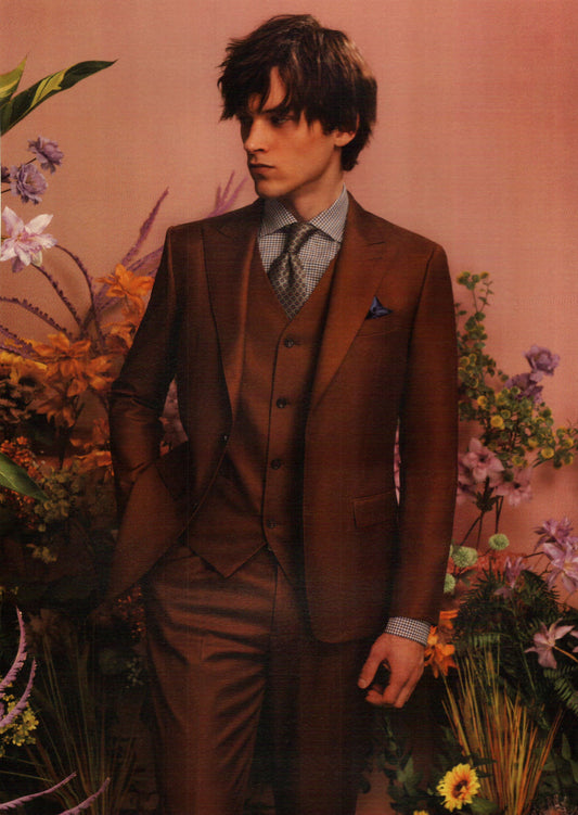 Premium 3-piece Rust Solid Suit