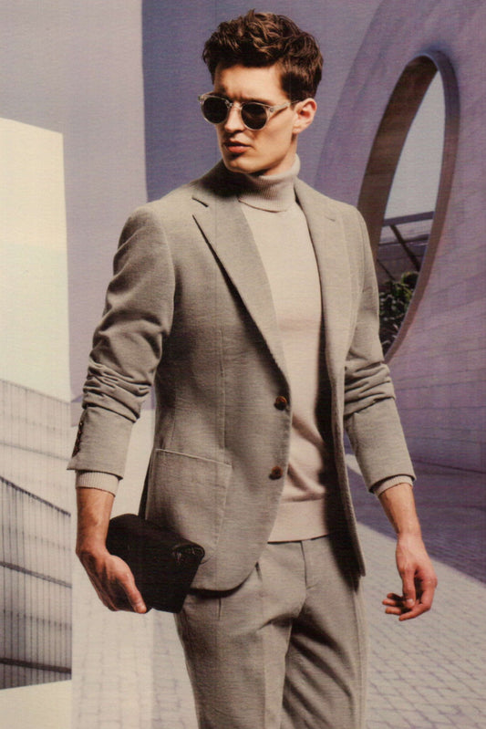 Solid Grey Casual Suit