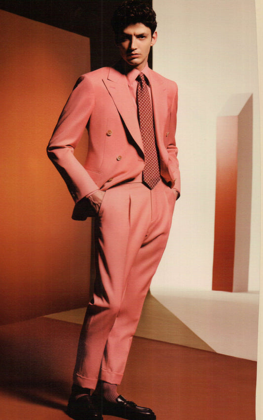 Classic Pastel Pink Solid Suit