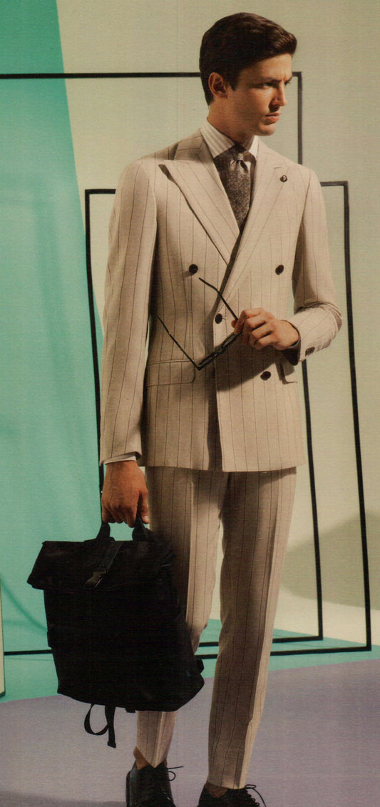 Classic Beige w. Faint Stripes Suit