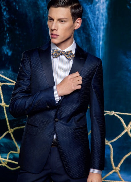 Classic Blue Textured Tuxedo
