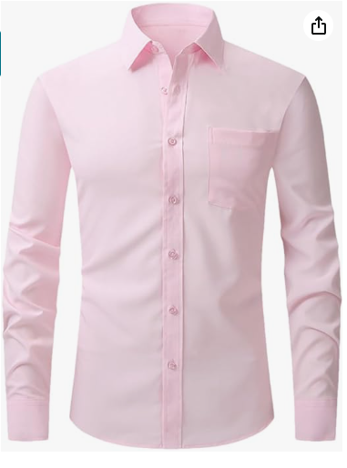 Classic Solid Light Pink shirt