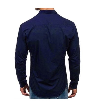 Classic Solid Navy Blue Shirt