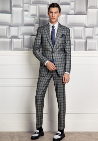 Classic Grey Windowpane Suit
