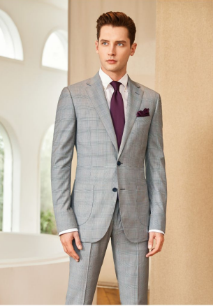Classic Grey Window Pane Suit